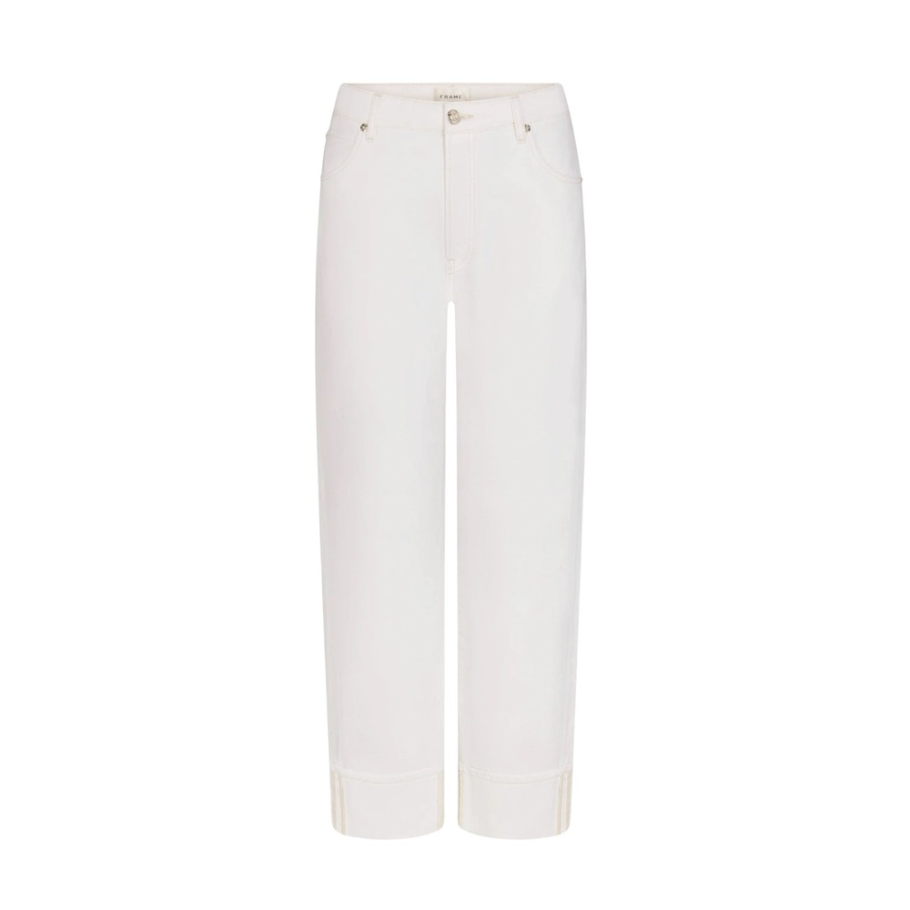 FRAME x Sotheby's The Essential Straight Leg Jeans Off White NWT $348 Sz 25
